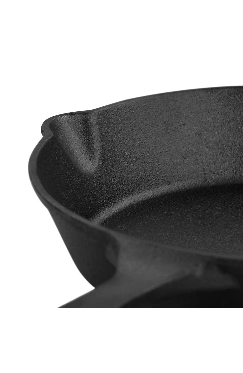 Megachef 8 Inch Round Preseasoned Cast Iron Frying Pan, Alternate, color, Black