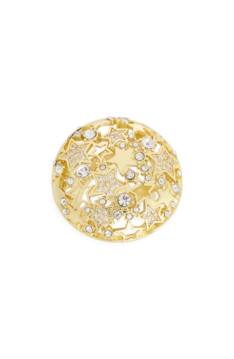 Star Cluster Cubic Zirconia Dome Ring