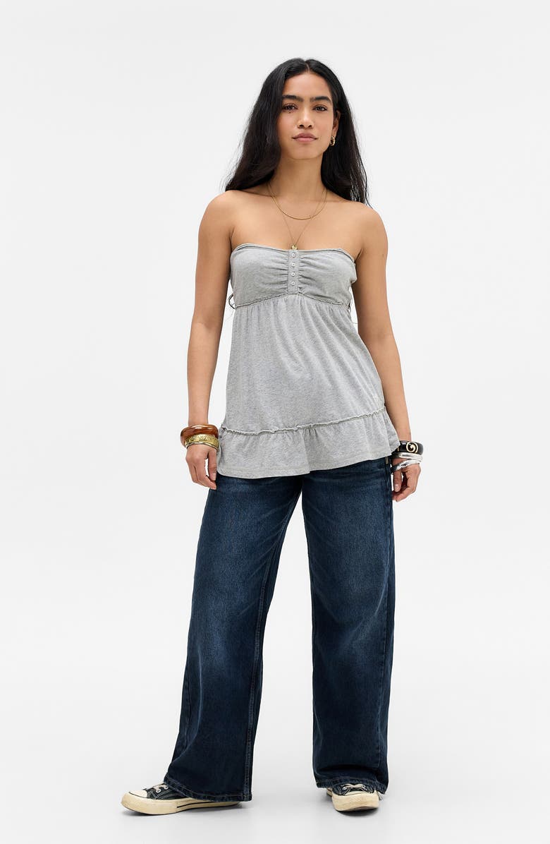BDG Urban Outfitters Brittney Strapless Bandeau Top, Alternate, color, Grey
