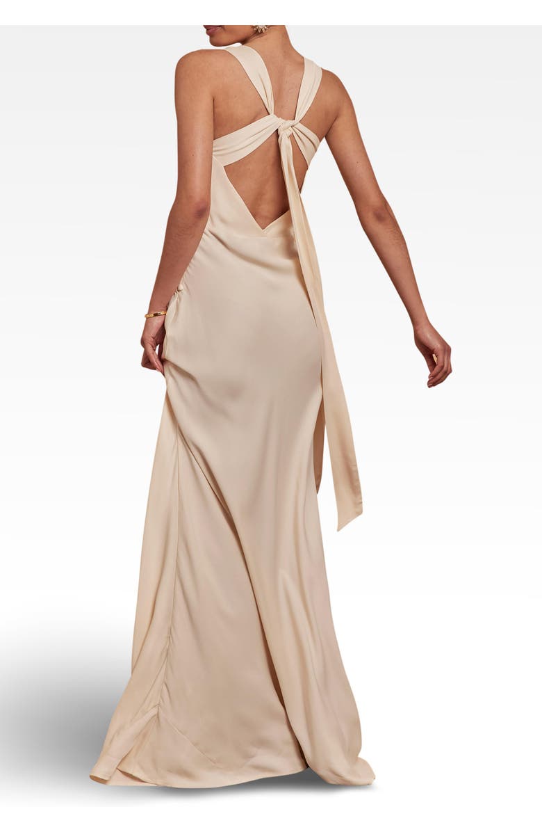 Maids to Measure Coco Satin Dress, Alternate, color, Champagne Ivory