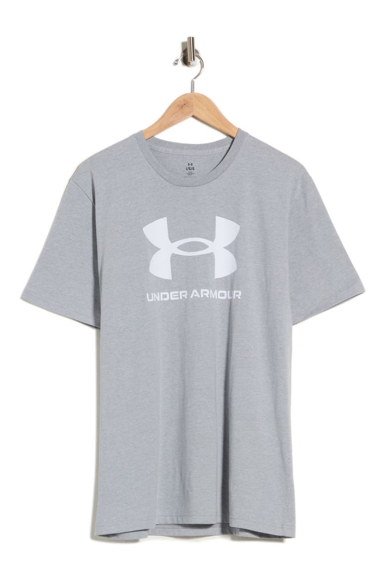 Sportstyle Logo Tee, Main, color, STEEL LIGHT HEAT