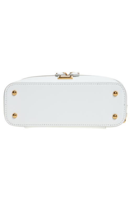 Dolce & Gabbana Sicily Calfskin Vanity Crossbody Bag In Bianco Ottico