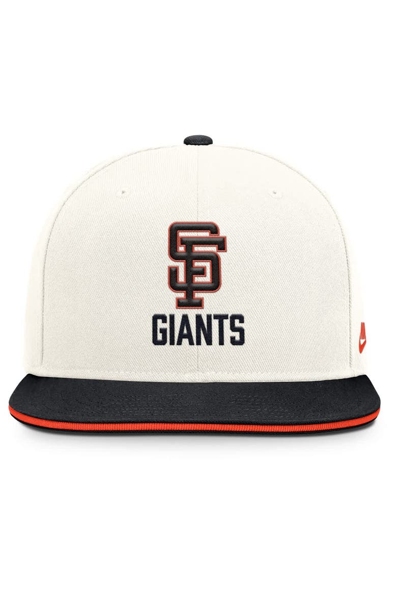 Men's Nike Cream/Black San Francisco Giants Cooperstown Pro Dri-FIT Snapback Hat, Alternate, color, Cream