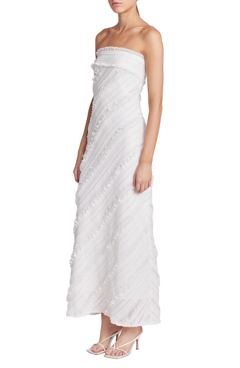 Endless Rose Ruffle Strapless Maxi Dress, Alternate, color, White