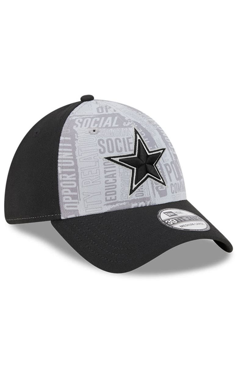 New Era Men's New Era Gray/Black Dallas Cowboys 2023 Inspire Change 39THIRTY Flex Hat, Alternate, color, Gray