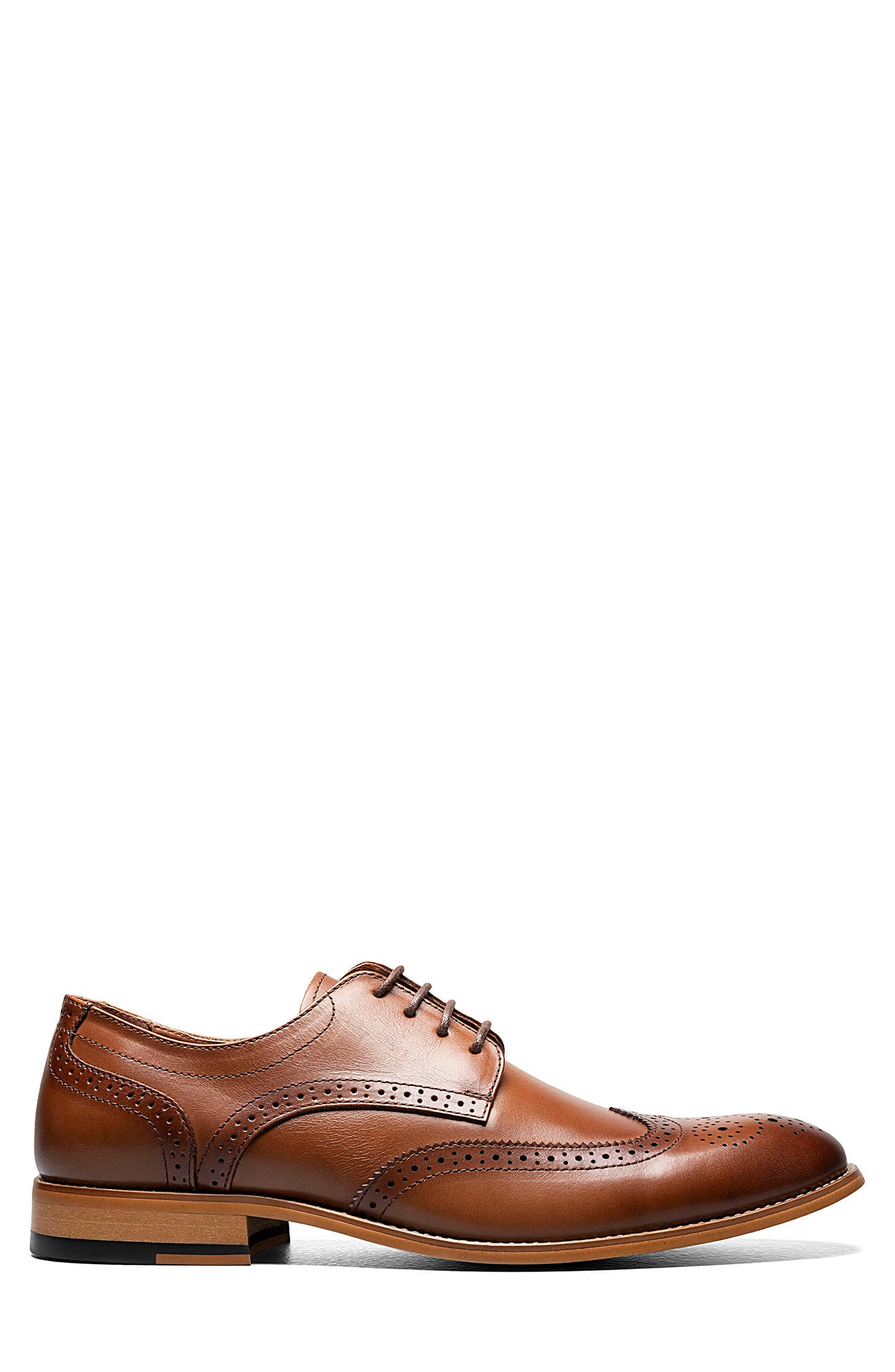 Stacy Adams David Wingtip Derby, Alternate, color, Cognac