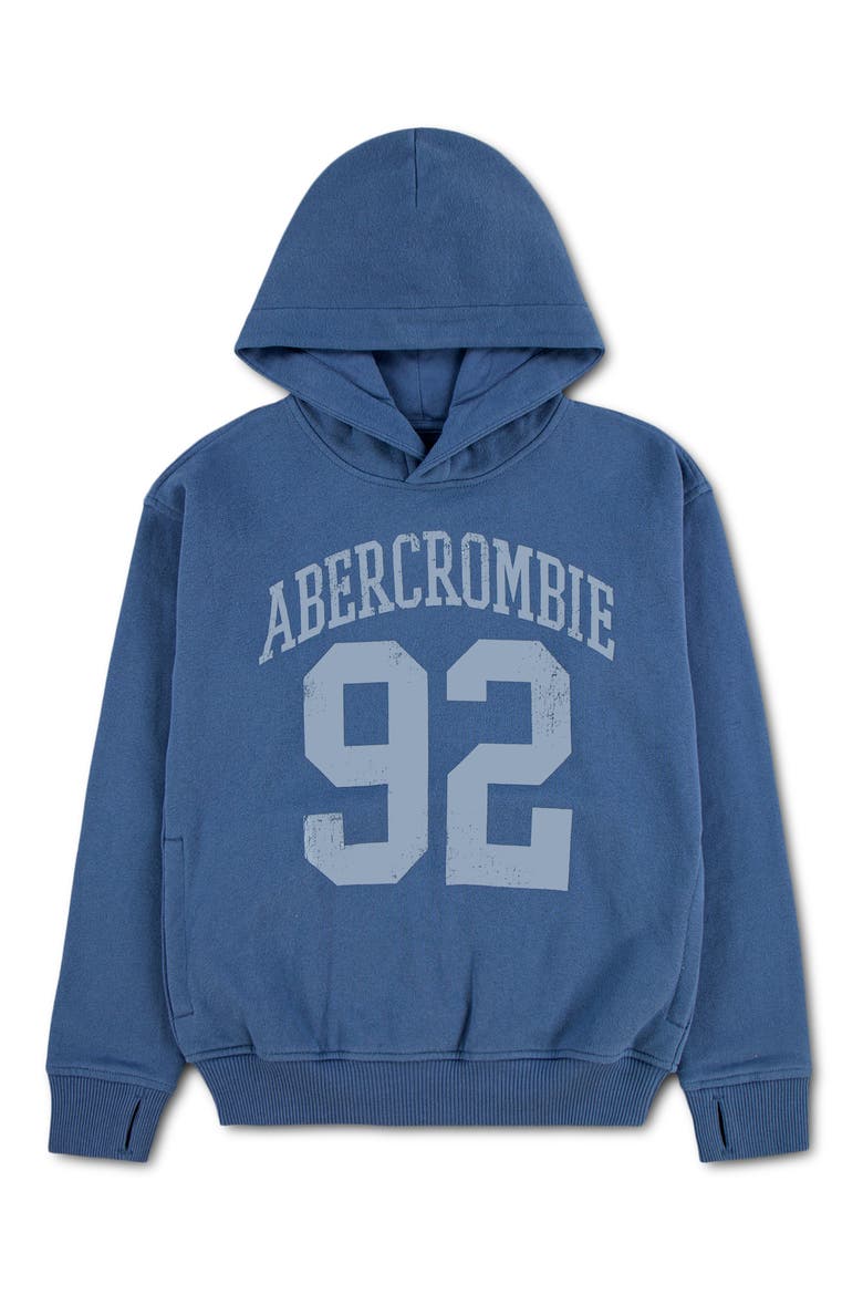 Kids' French Terry Graphic Hoodie, Main, color, MOONLIGHT BLUE