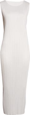 Pleats Please Issey Miyake Basics Pleated Midi Dress