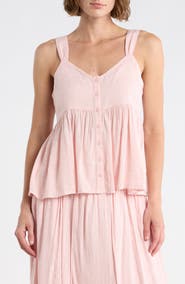 Melrose and Market Clip Dot Button-Up Tank