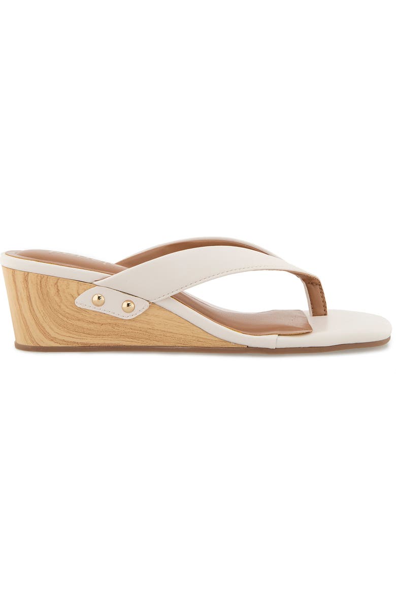 Kensie Nolita Wedge Sandal, Alternate, color, Off White