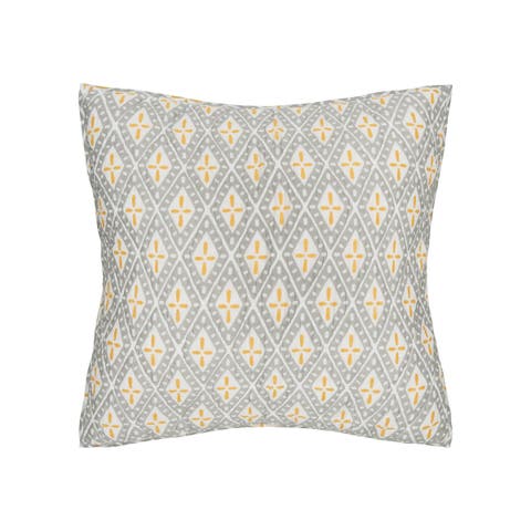 26" x 26" Liam Ochre Cotton Euro Pillow Sham