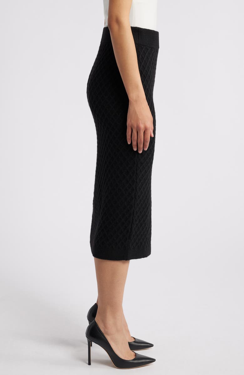 Anne Klein Diamond Stitch Sweater Skirt, Alternate, color, 