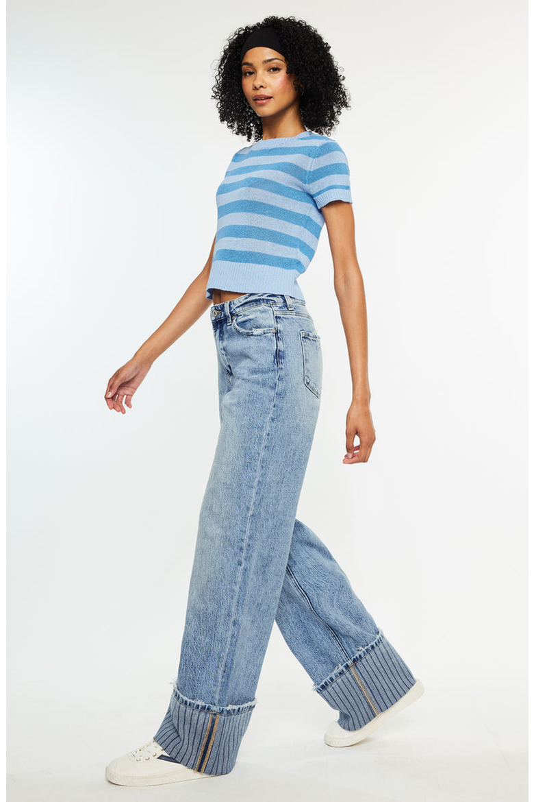 Petal High Rise Wide Leg Jeans, Alternate, color, Medium Wash