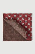Brunello Cucinelli Silk geometric pattern pocket square