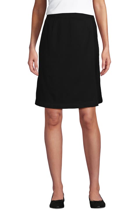 Women's Solid A Line Tab Skort Top of Knee