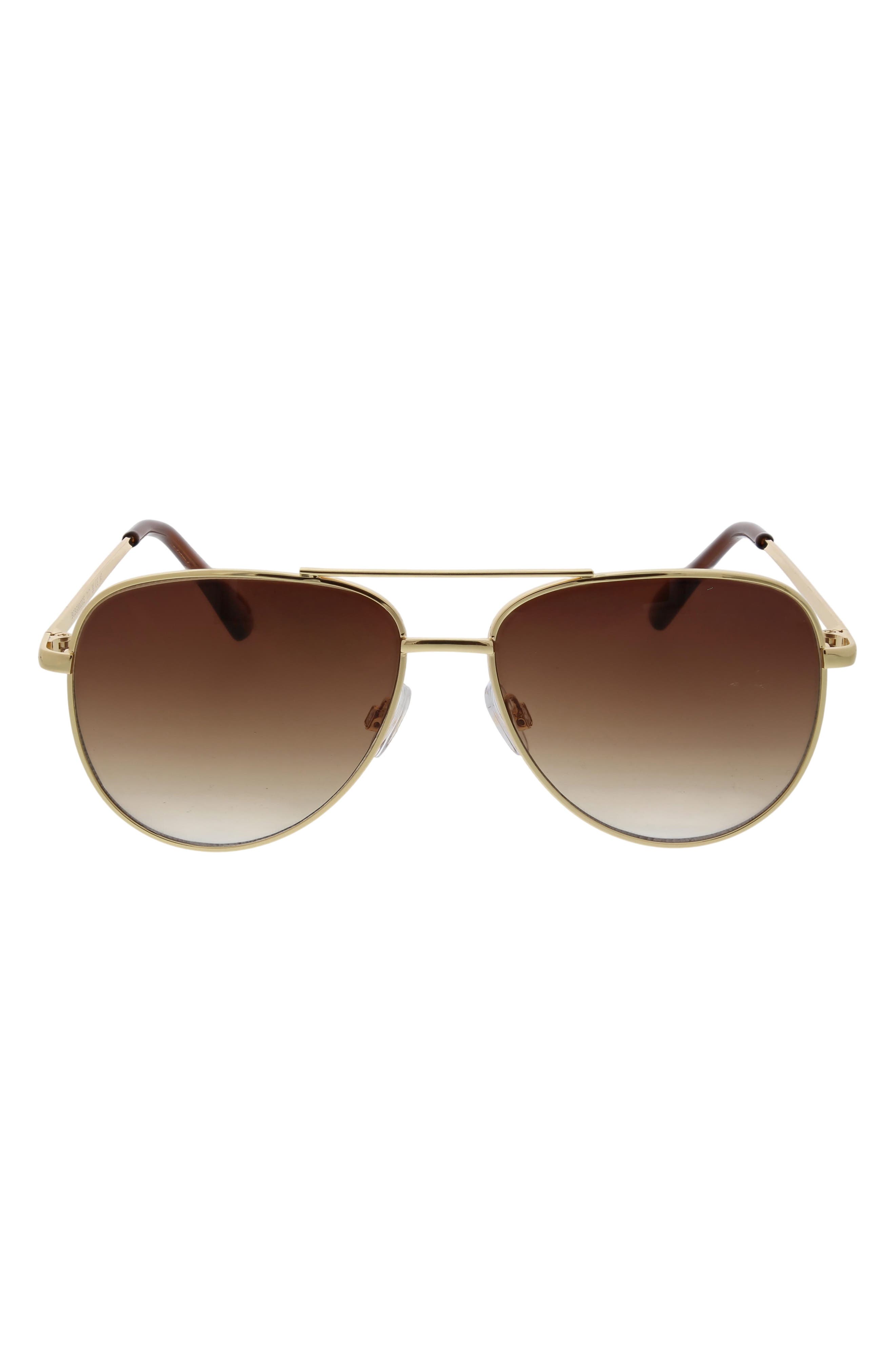60mm Gradient Aviator Sunglasses
