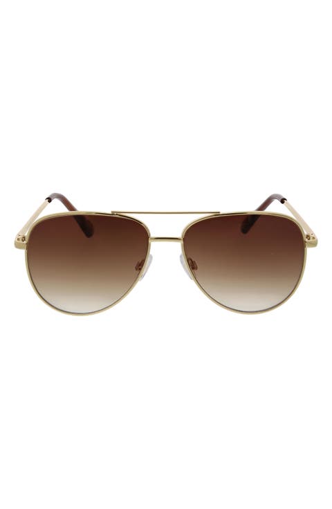 60mm Gradient Aviator Sunglasses