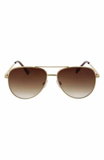 60mm Gradient Aviator Sunglasses