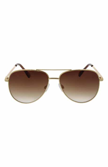 60mm Gradient Aviator Sunglasses