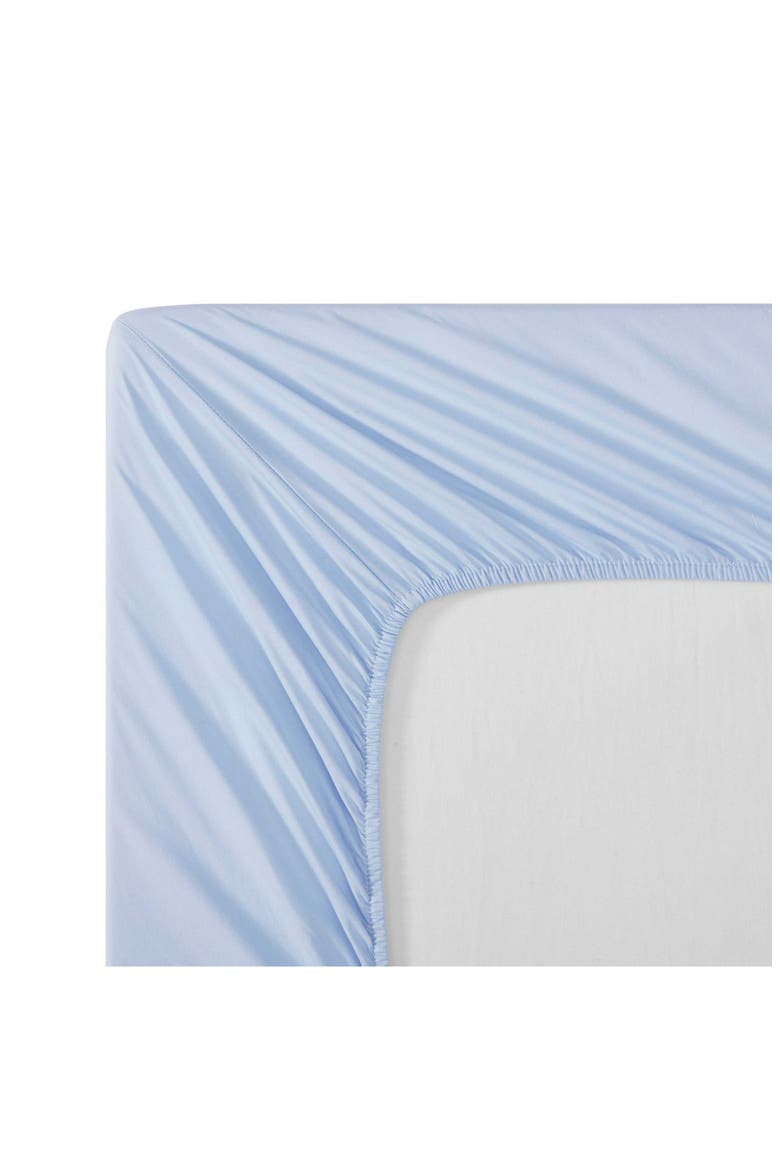 Essentials Cotton Fitted Sheet, Alternate, color, BOATHOUSE BLUE