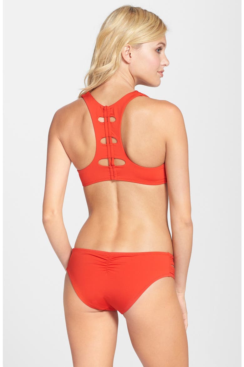 'Color Code' Racerback Bikini Top, Alternate, color, CANDY APPLE