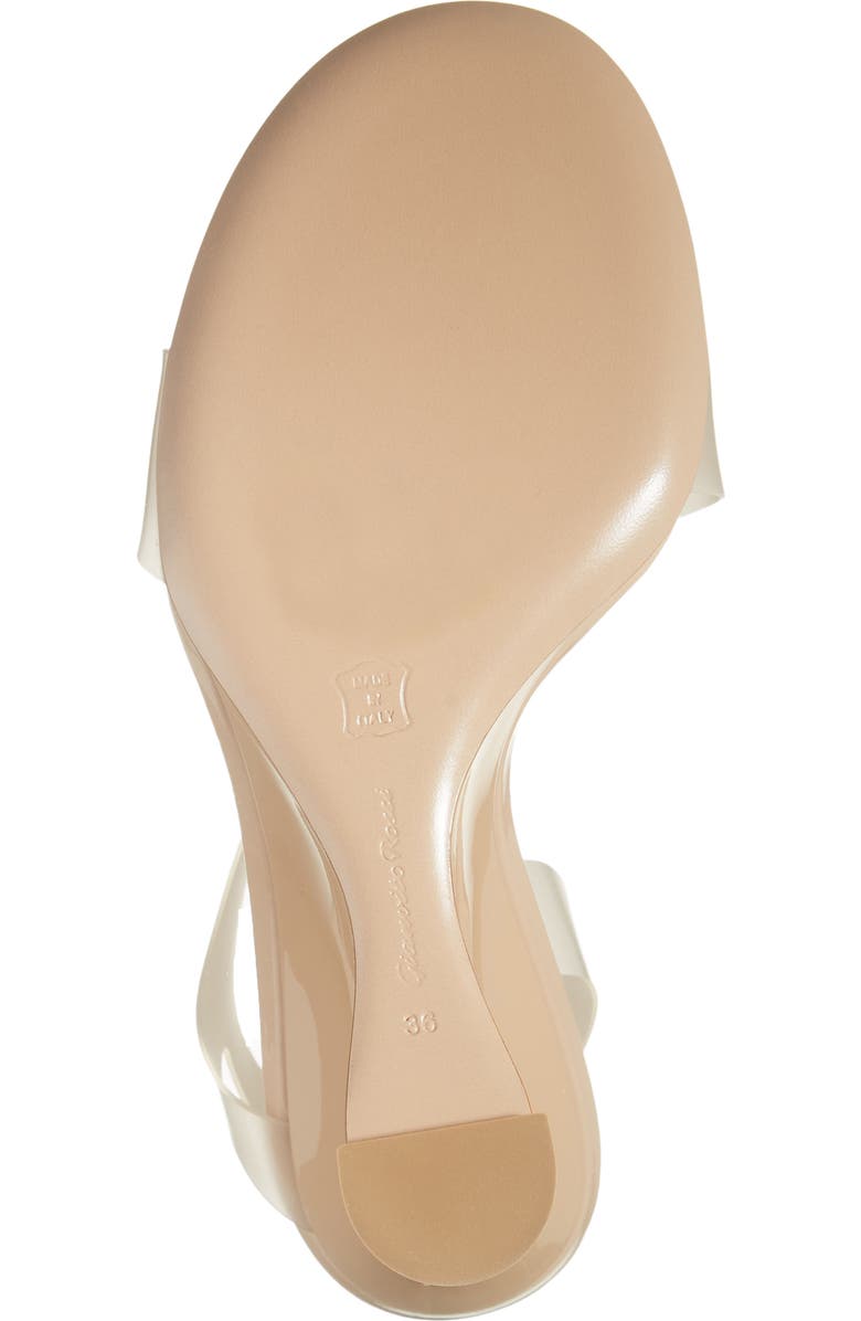 Gianvito Rossi Glass Transparent Slingback Wedge Sandal, Alternate, color,