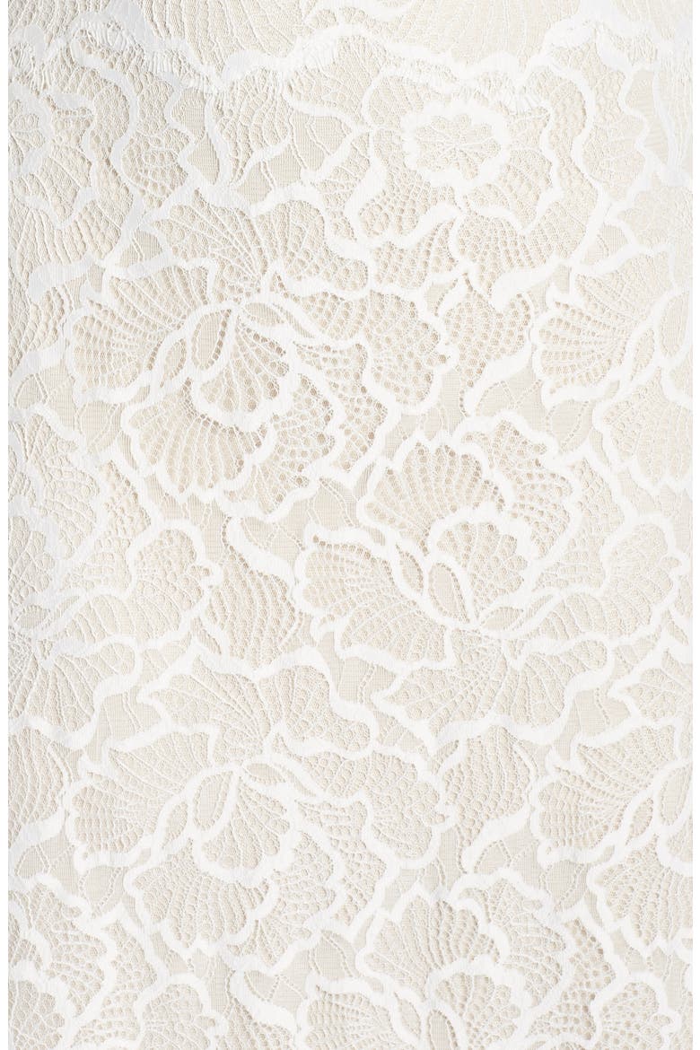 Cape Detail Lace Gown, Alternate, color, IVORY/ NATURAL