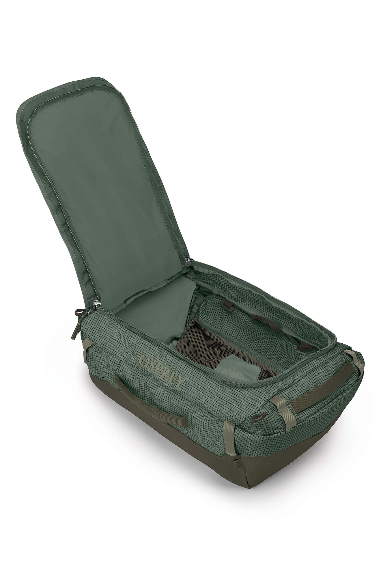 Transporter 40-Liter Duffle Carry-On Luggage, Alternate, color, PINE LEAF/ EARL GREY