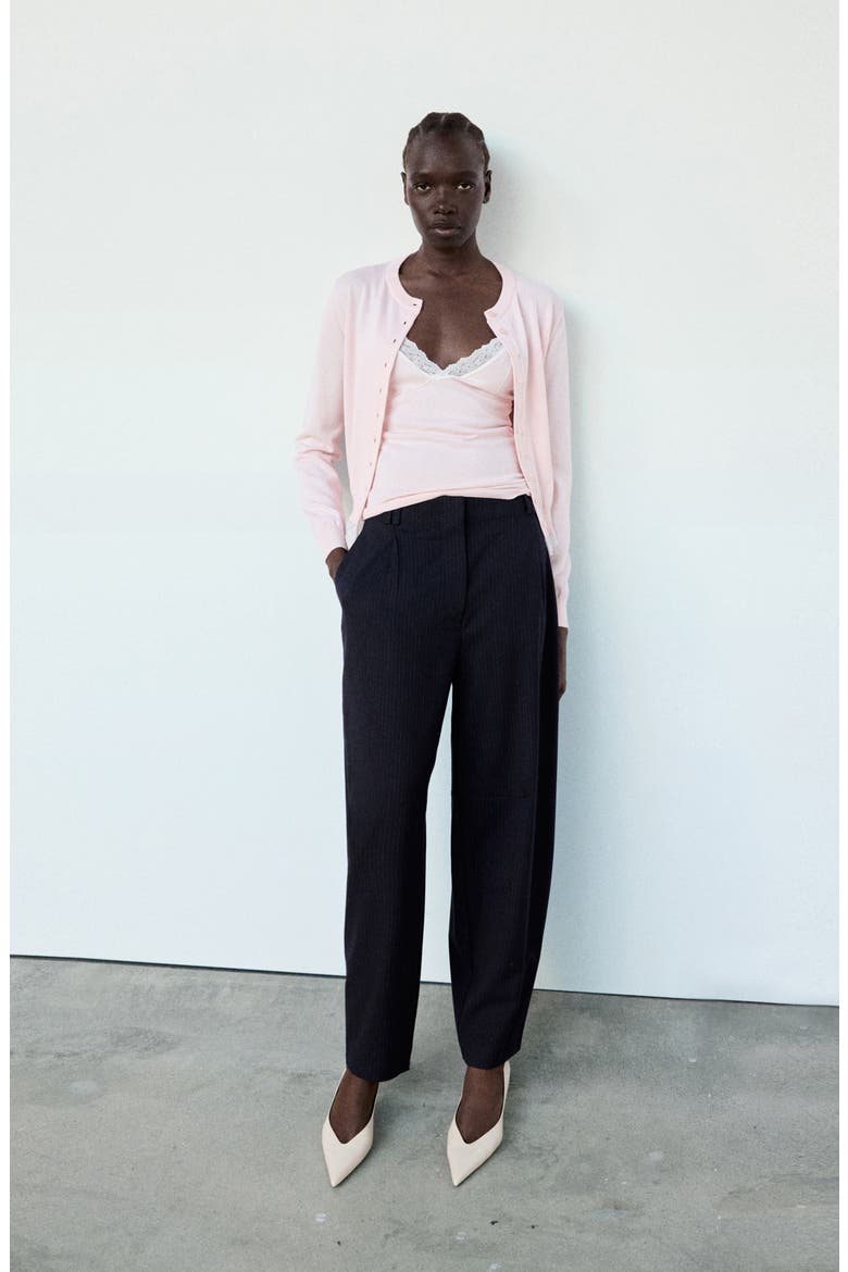 Camelia Lace Hem Cardigan, Alternate, color, PASTEL PINK