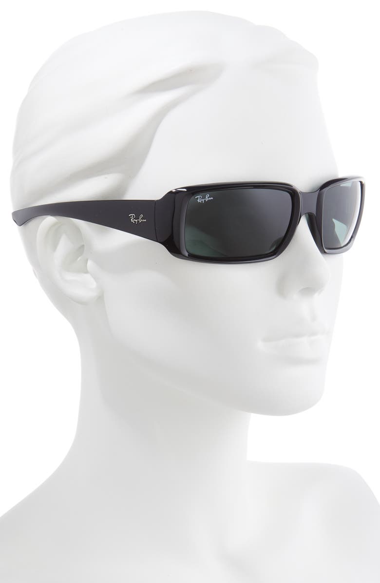 Ray-Ban 59mm Rectangle Wrap Sunglasses, Alternate, color,