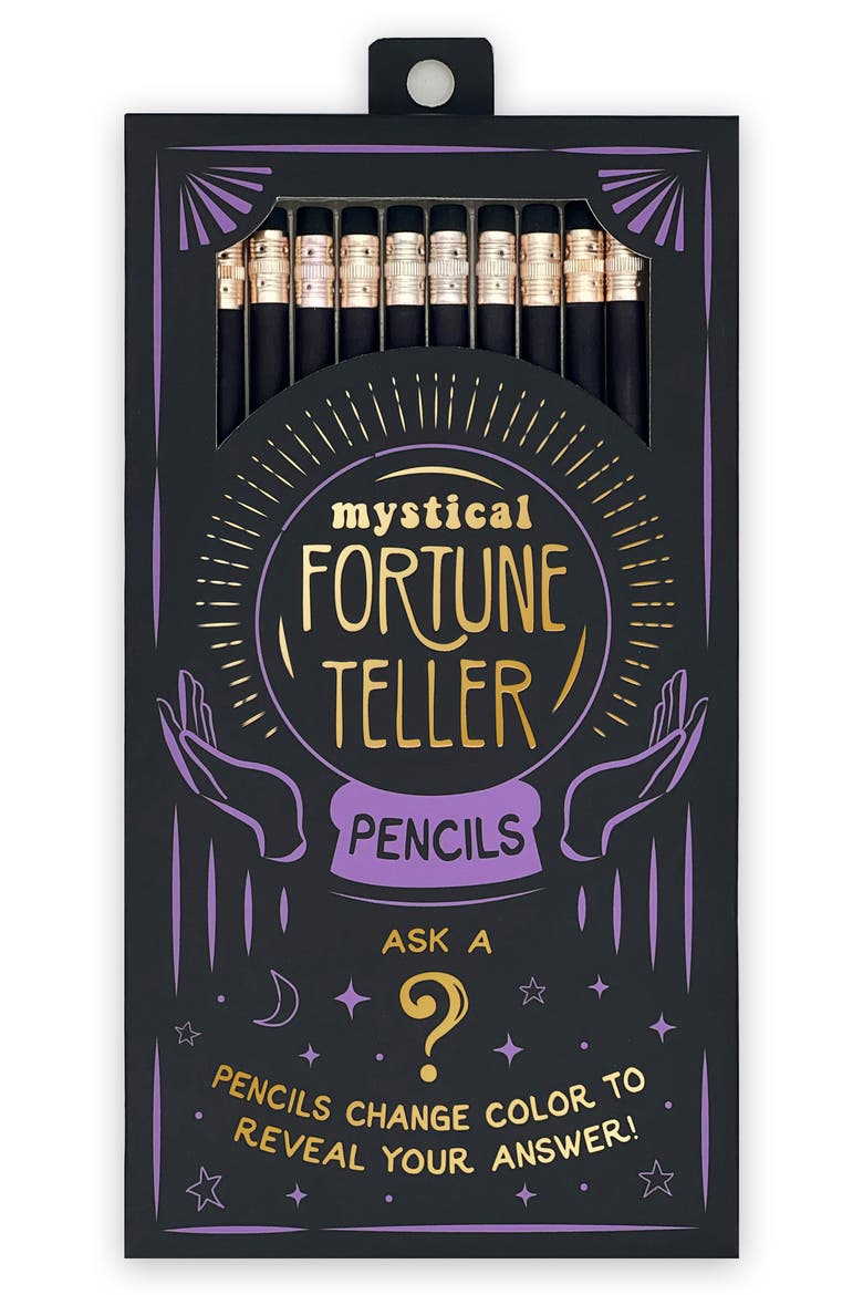 Fortune Teller Pencil Set, Main, color, BLACK