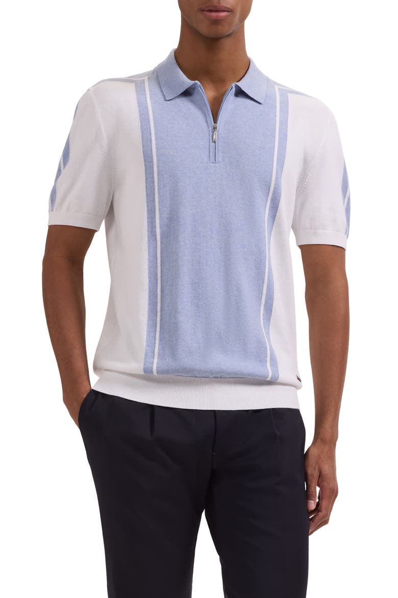 Quarter Zip Polo Sweater, Main, color, AIR BLUE