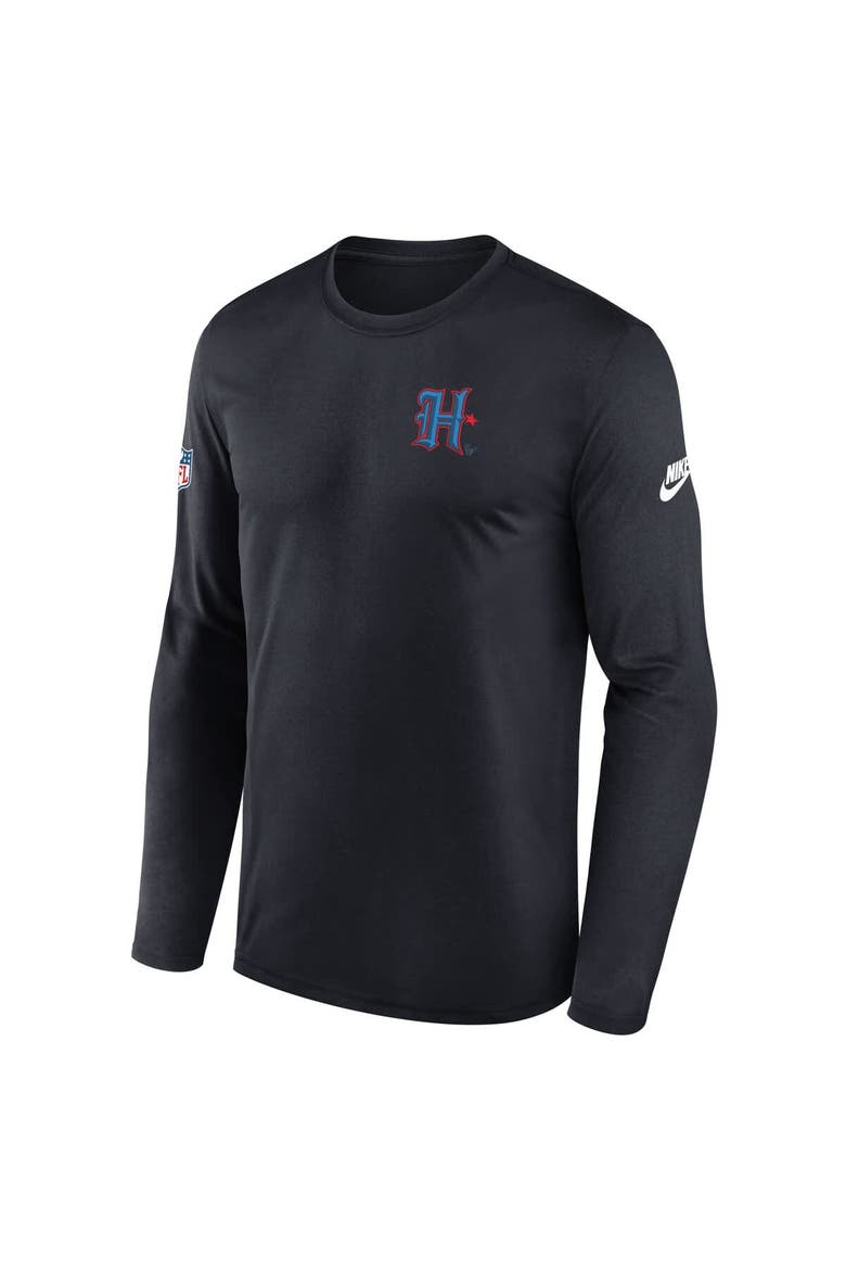 Men's Nike Navy Houston Texans Legend Small Logo Performance Long Sleeve T-Shirt, Alternate, color, Navy