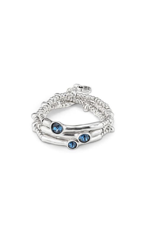 UNODE50 Azul Trinity Bead Bracelet in Silver  product