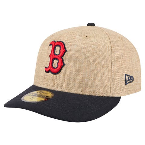 Men's New Era  Natural/Navy Boston Red Sox Twine 59FIFTY Fitted Hat