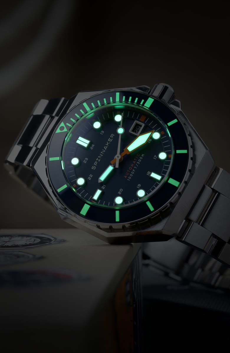 SPINNAKER Dumas Automatic Bracelet Watch, 44mm, Alternate, color, 