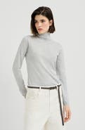 Brunello Cucinelli Sparkling cashmere and silk lightweight turtleneck sweater