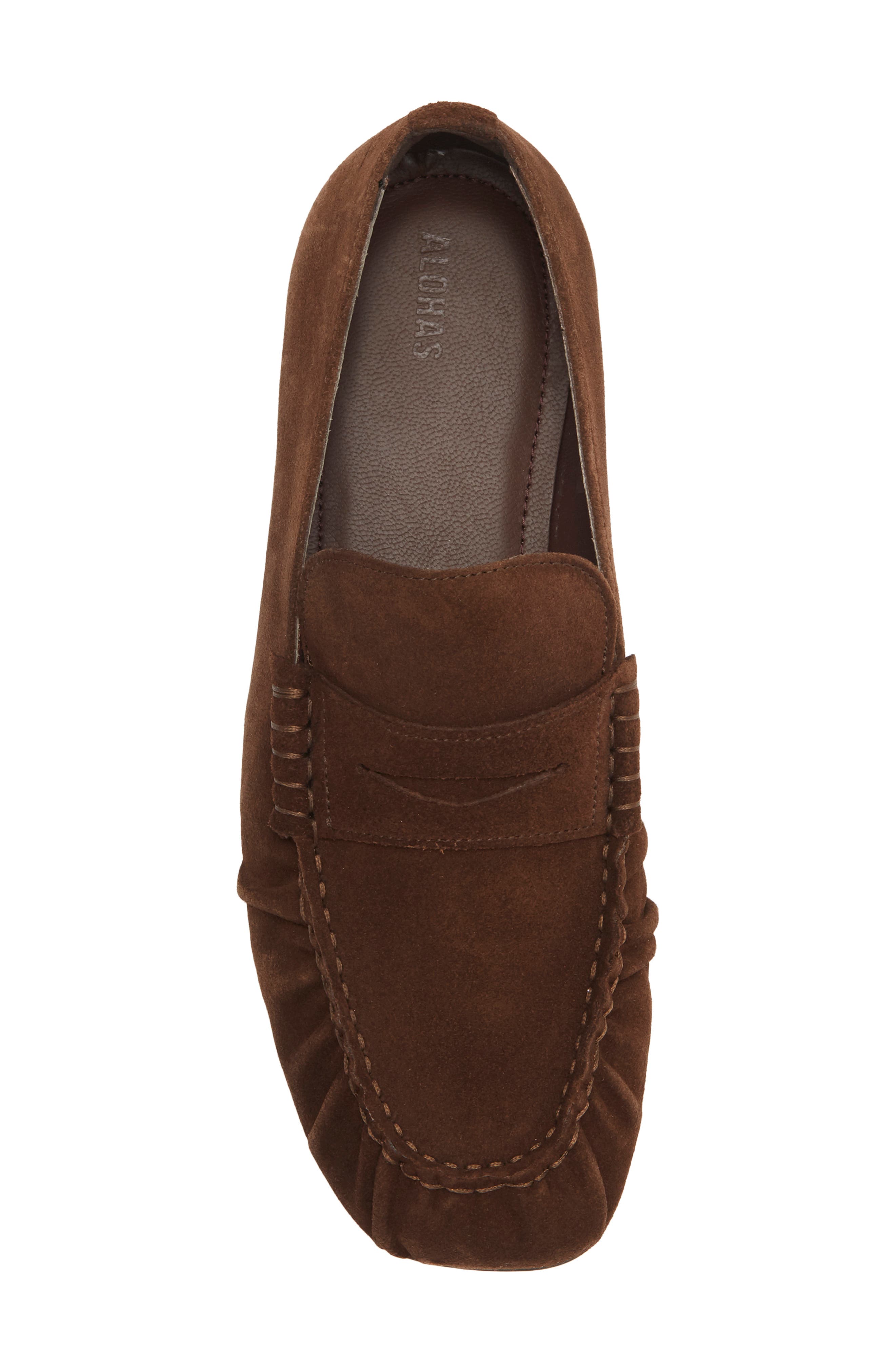 Aven Penny Loafer, Alternate, color, SUEDE BROWN