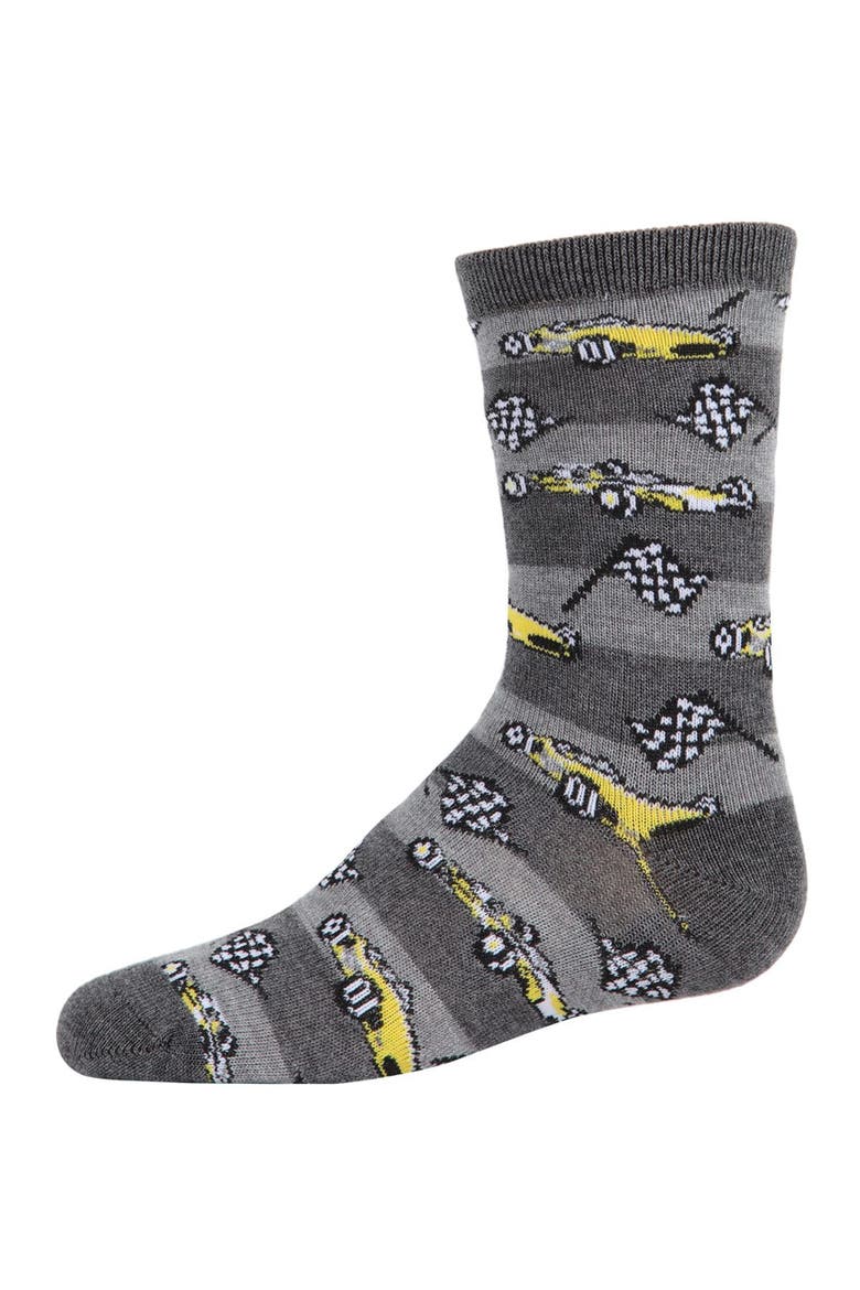 Race Car Crew Socks, Main, color, Charcoal