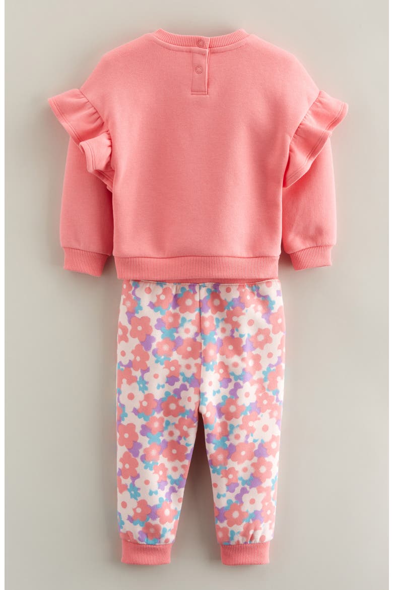Ruffle Sweatshirt & Joggers Set, Alternate, color, PINK- PINK BALM SOFT FLORAL