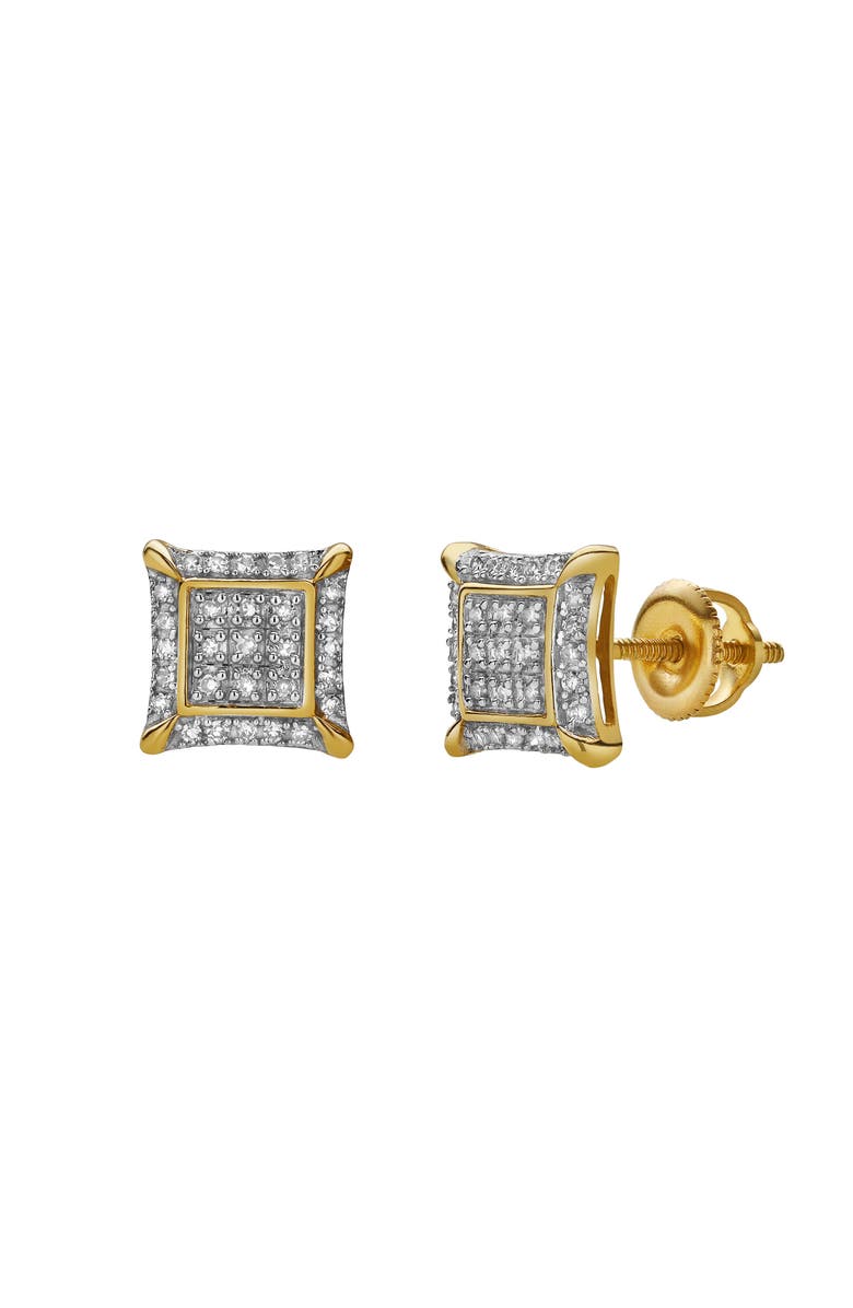 LuvMyJewelry Borrifar 10K Yellow Gold Diamond Unisex Earrings - 0.14 Cts, Alternate, color, 10K Yellow Gold