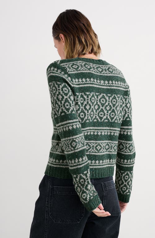 Seasalt Cornwall Castwork Merino Wool Blend Cardigan In Green