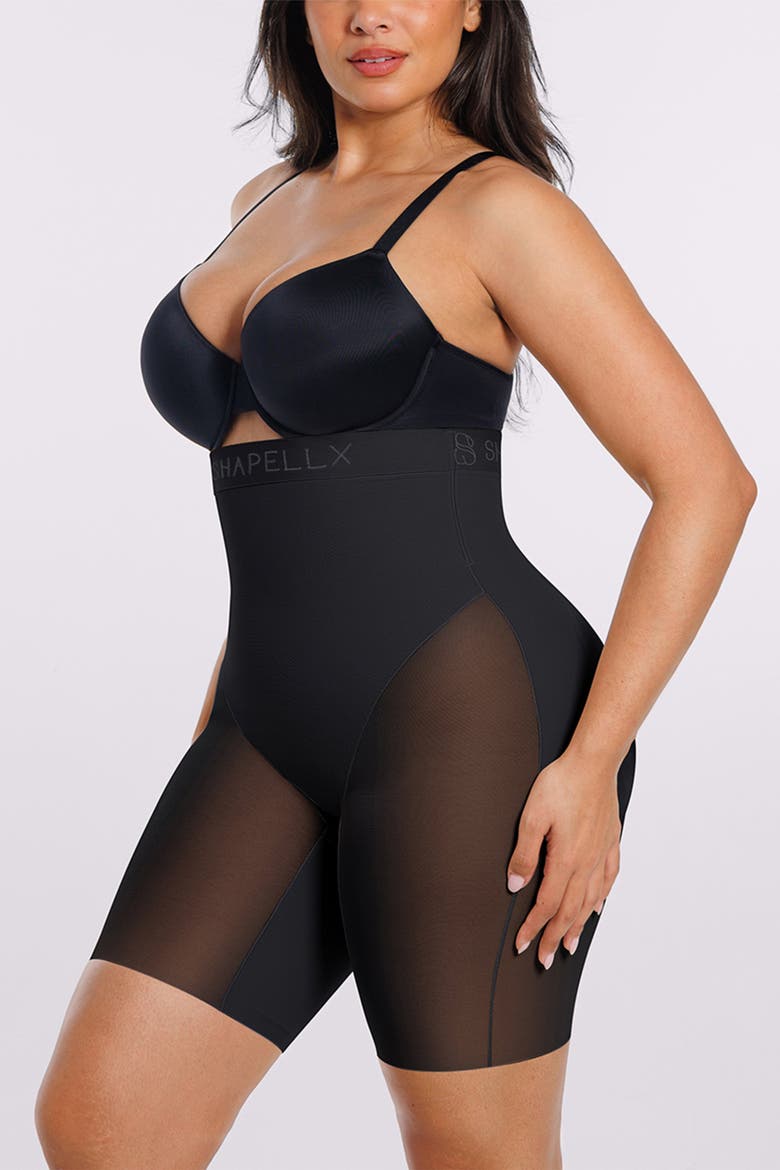 Butt Lifting Padded High Waist Shapewear Shorts, Alternate, color, Black
