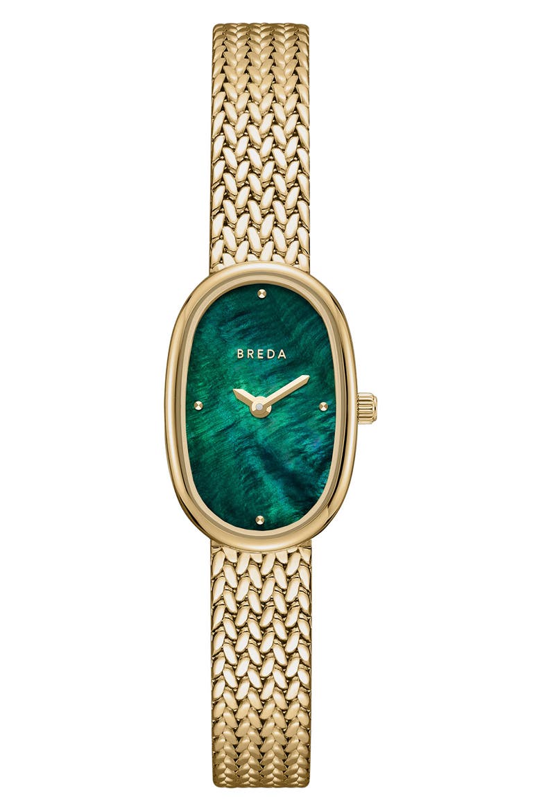 Jane Tethered Mesh Strap Watch, 18mm x 25mm, Main, color, EMERALD