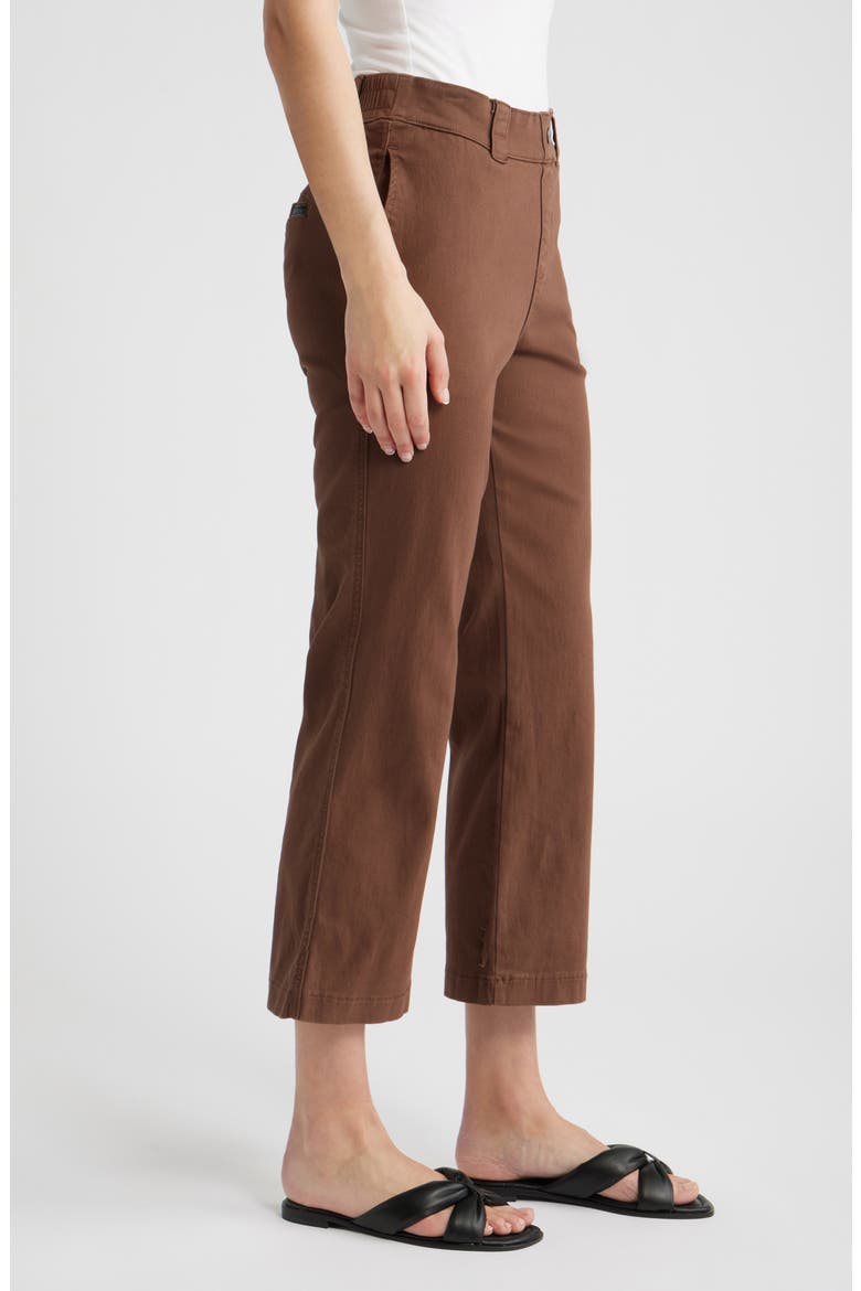 Kick Flare Stretch Cotton Pull-On Pants, Alternate, color, SHAVED CHOCOLATE