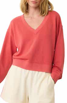 French Terry V-Neck Sweatshirt