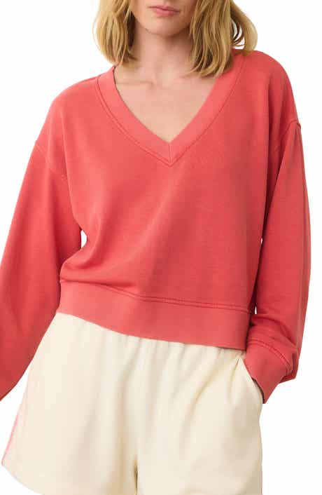 French Terry V-Neck Sweatshirt