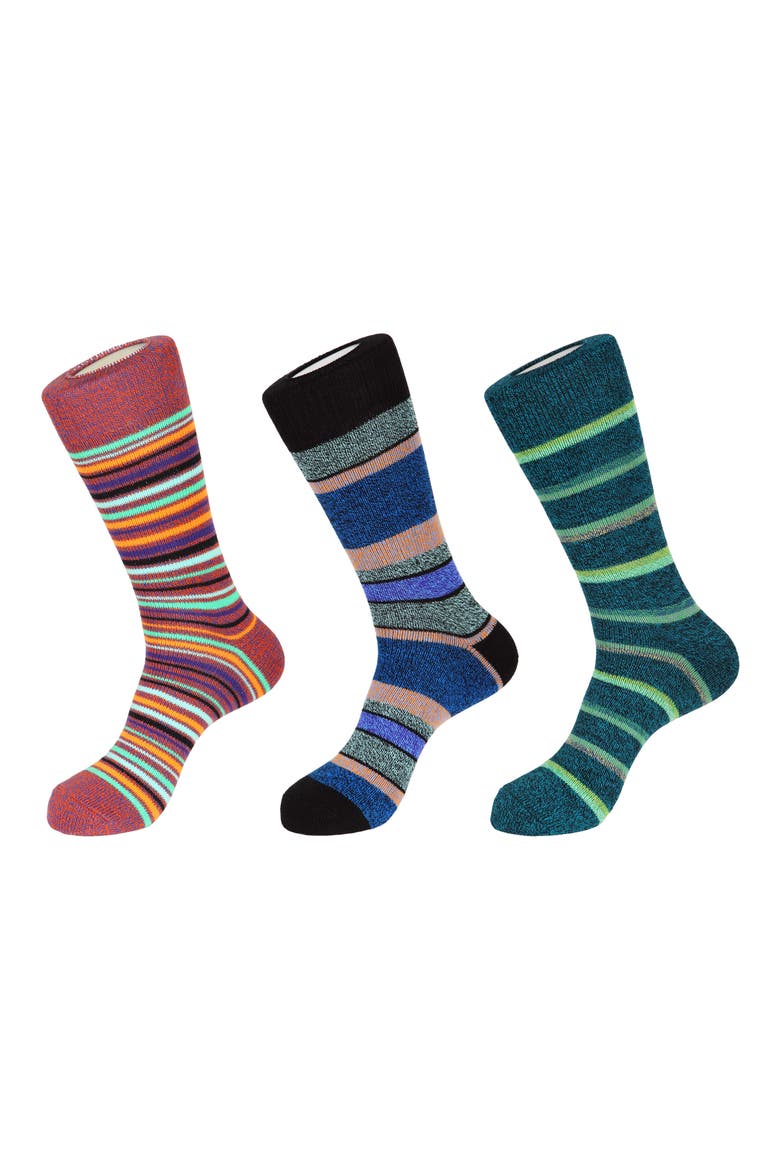3-Pack Stripe Boot Socks, Main, color, RED BLACK TEAL