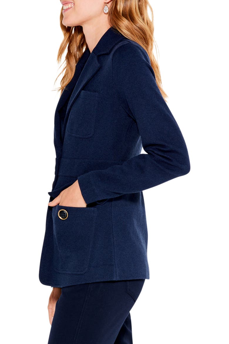 Editor Knit Blazer, Alternate, color, DARK INDIGO
