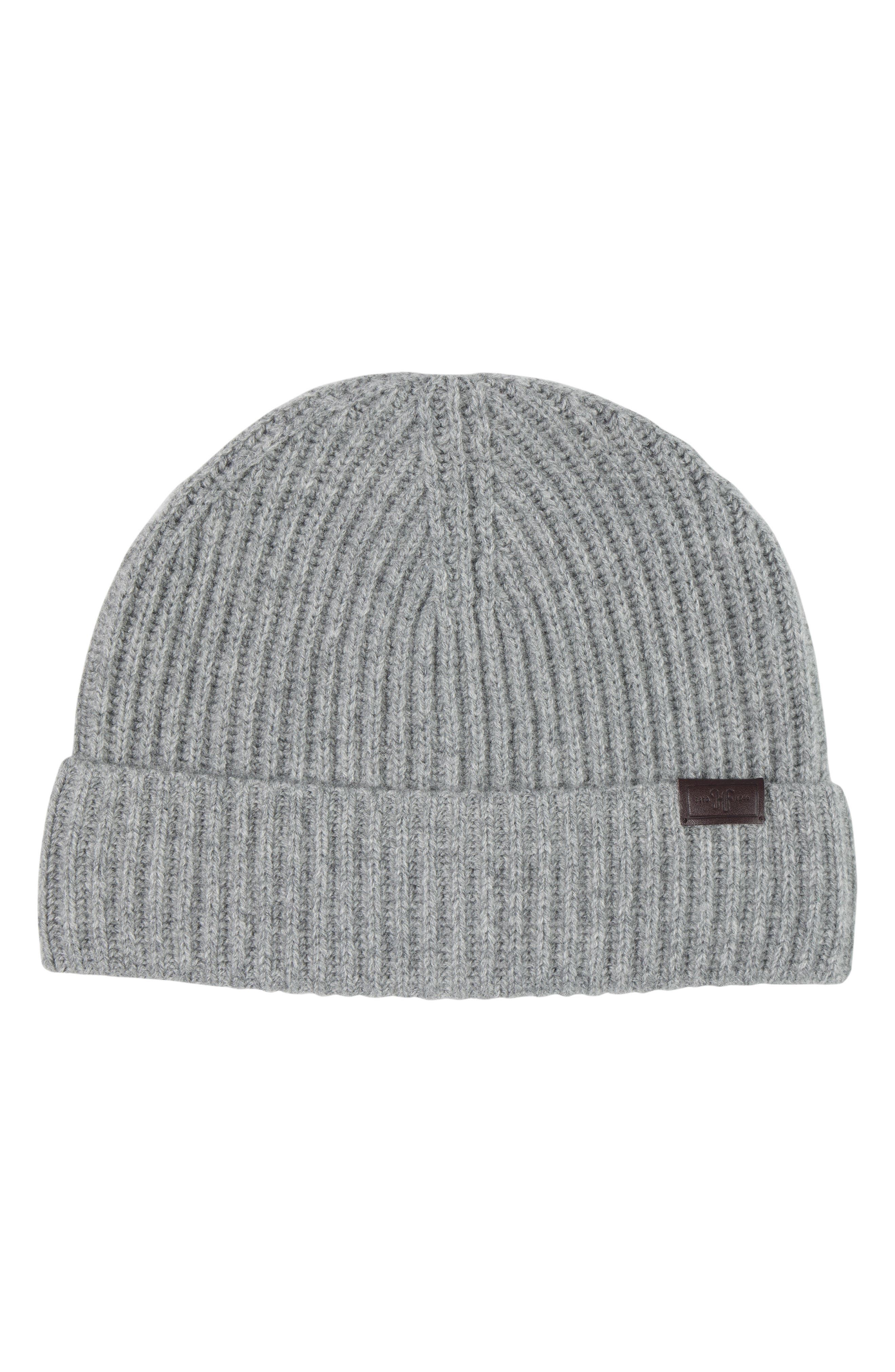 Hickey Freeman Cashmere Cardigan Stitch Beanie